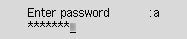 Enter password screen